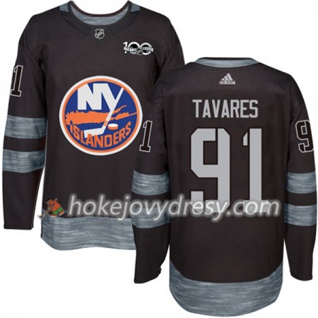 Pánské Hokejový Dres New York Islanders John Tavares 91 1917-2017 100th Anniversary Adidas Černá Authentic